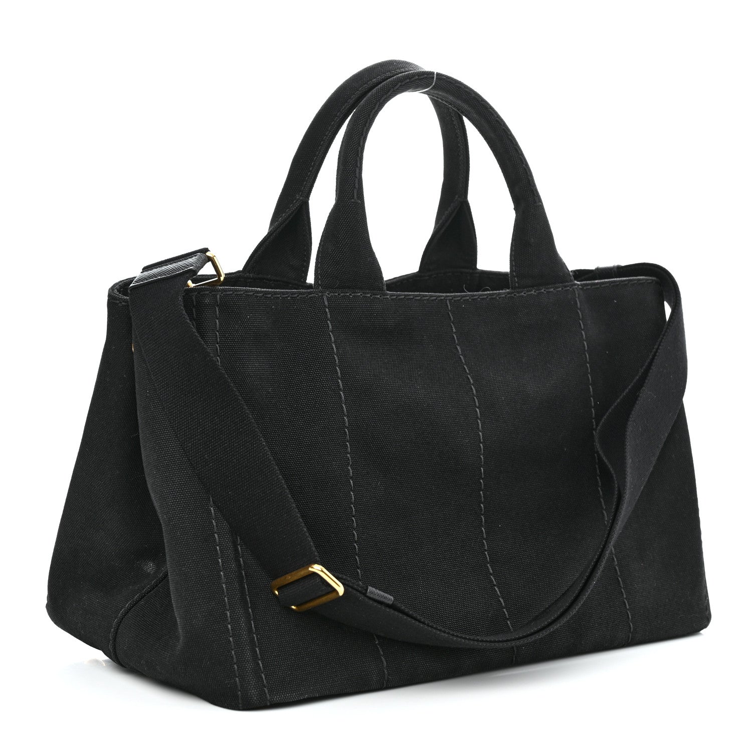 Prada Canapa Logo Tote Black 2 of 10