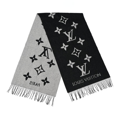 Louis Vuitton Cashmere Monogram Reykjavik Scarf Black 2 of 5