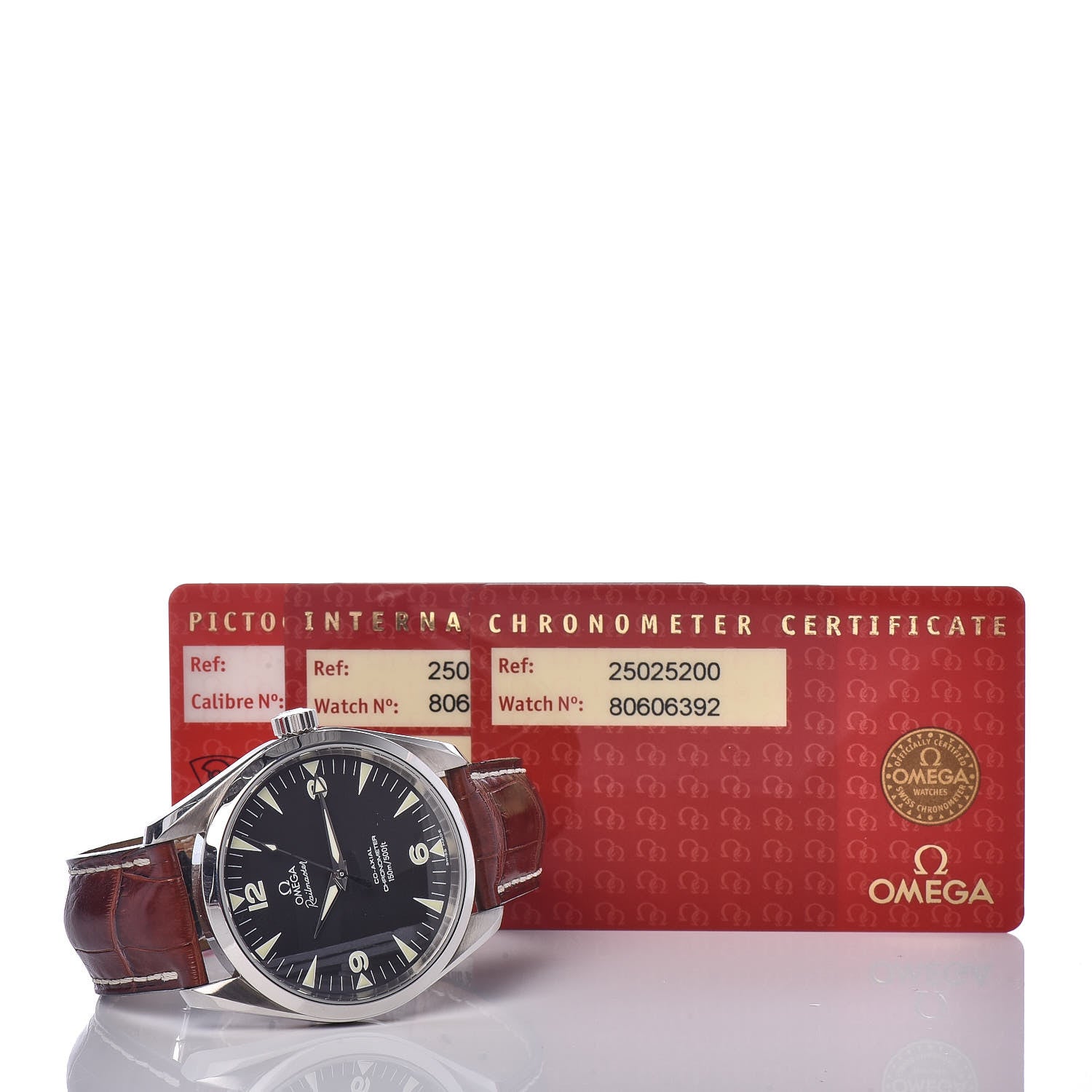 Omega Stainless Steel Alligator 42mm Railmaster Aqua Terra Co-Axial Chronometer Automatic Watch Black 2502.52.00 5 of 5