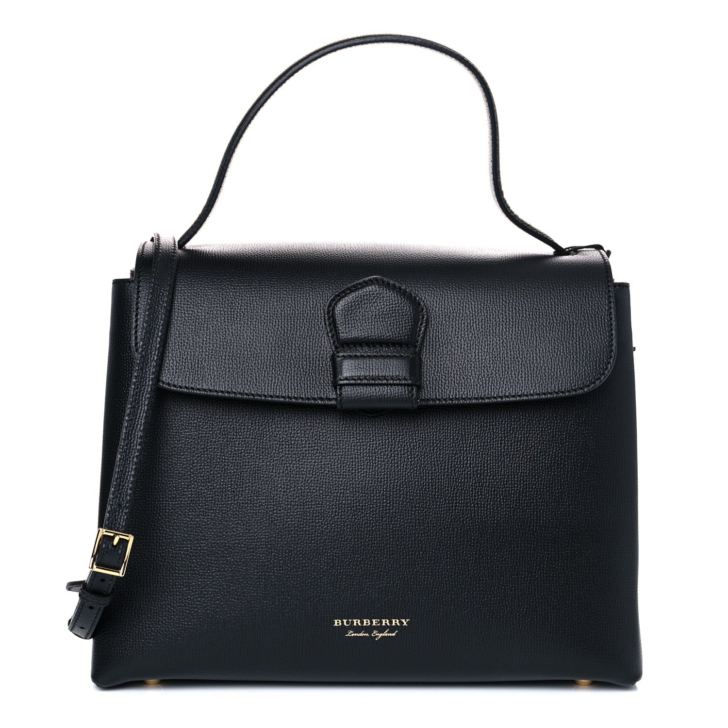 Burberry Derby Calfskin House Check Medium Camberley Black 1 of 10