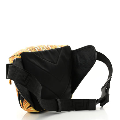 Versace Grained Calfskin Heritage Barocco Print Belt Bag Black 3 of 9