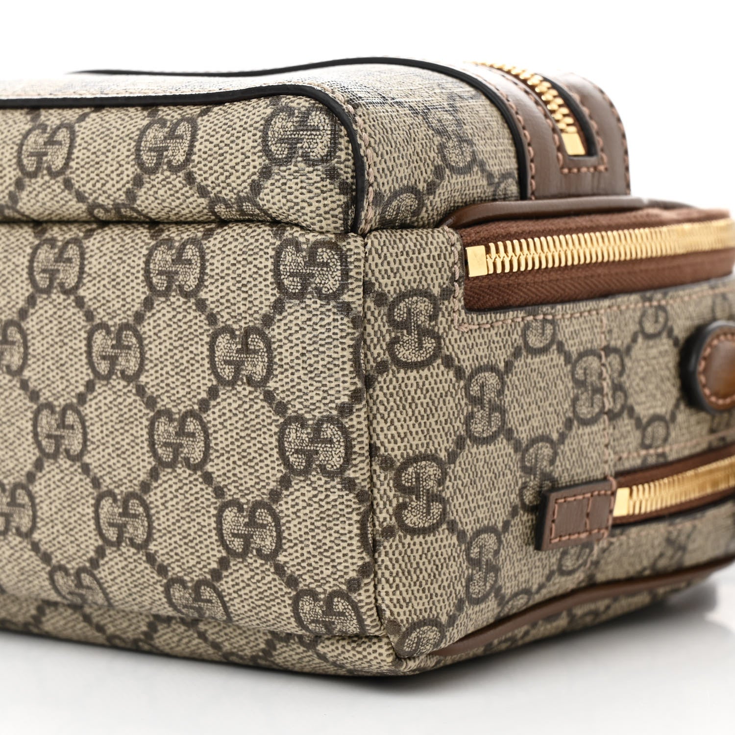 Gucci GG Supreme Monogram Azalea Calfskin Retro Interlocking G Multi-Function Bag Beige Ebony Brown Sugar 11 of 11