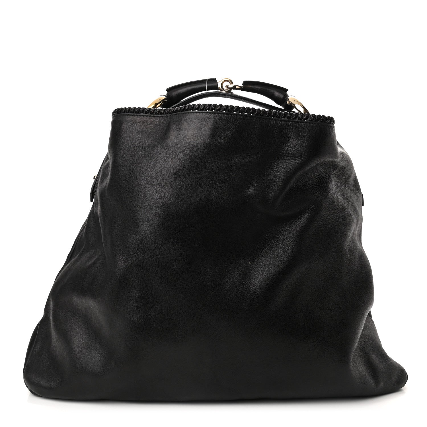 Gucci Calfskin Large Horsebit Chain Hobo Black 1 of 13