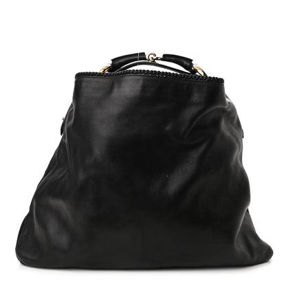 Gucci Calfskin Large Horsebit Chain Hobo Black 1 of 13