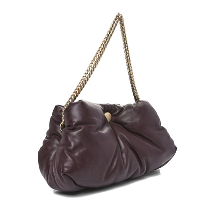 Proenza Schouler Lambskin Puffy Tobo Chain Shoulder Bag Chocolate 3 of 9