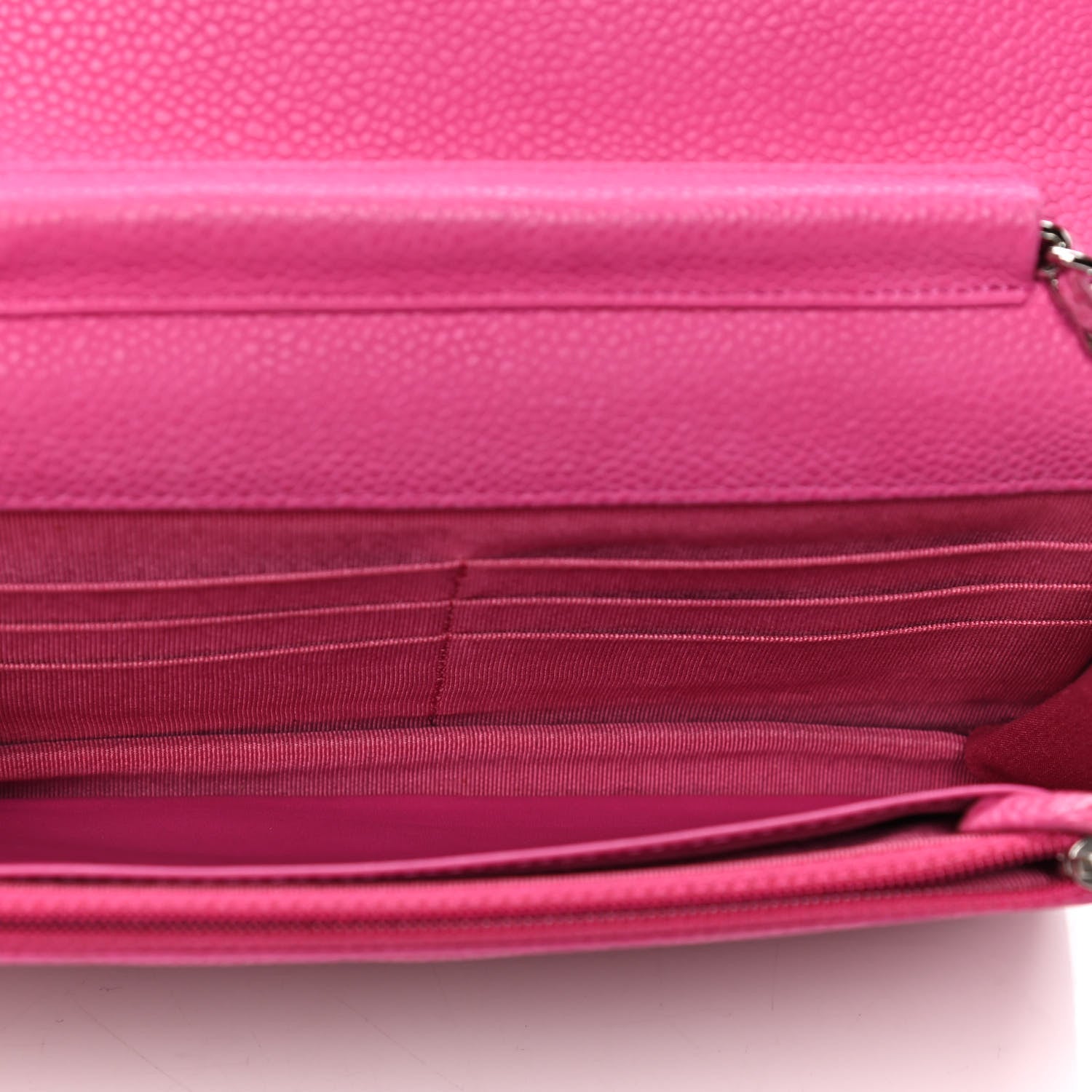 Chanel Caviar Quilted Wallet on Chain WOC Pink 9 of 12