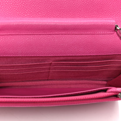 Chanel Caviar Quilted Wallet on Chain WOC Pink 9 of 12