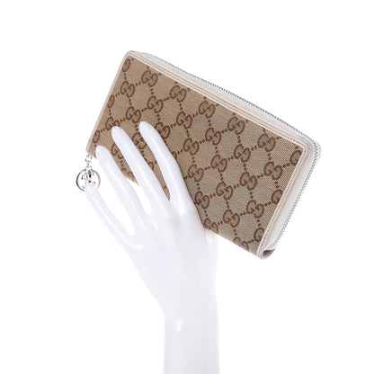 Gucci Monogram Large Twins Zip Around Wallet Beige Ebony White 2 of 27