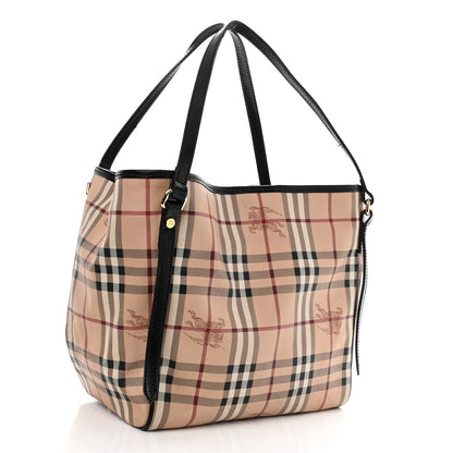 Burberry Haymarket Check Small Canterbury Tote Chocolate 3 of 10