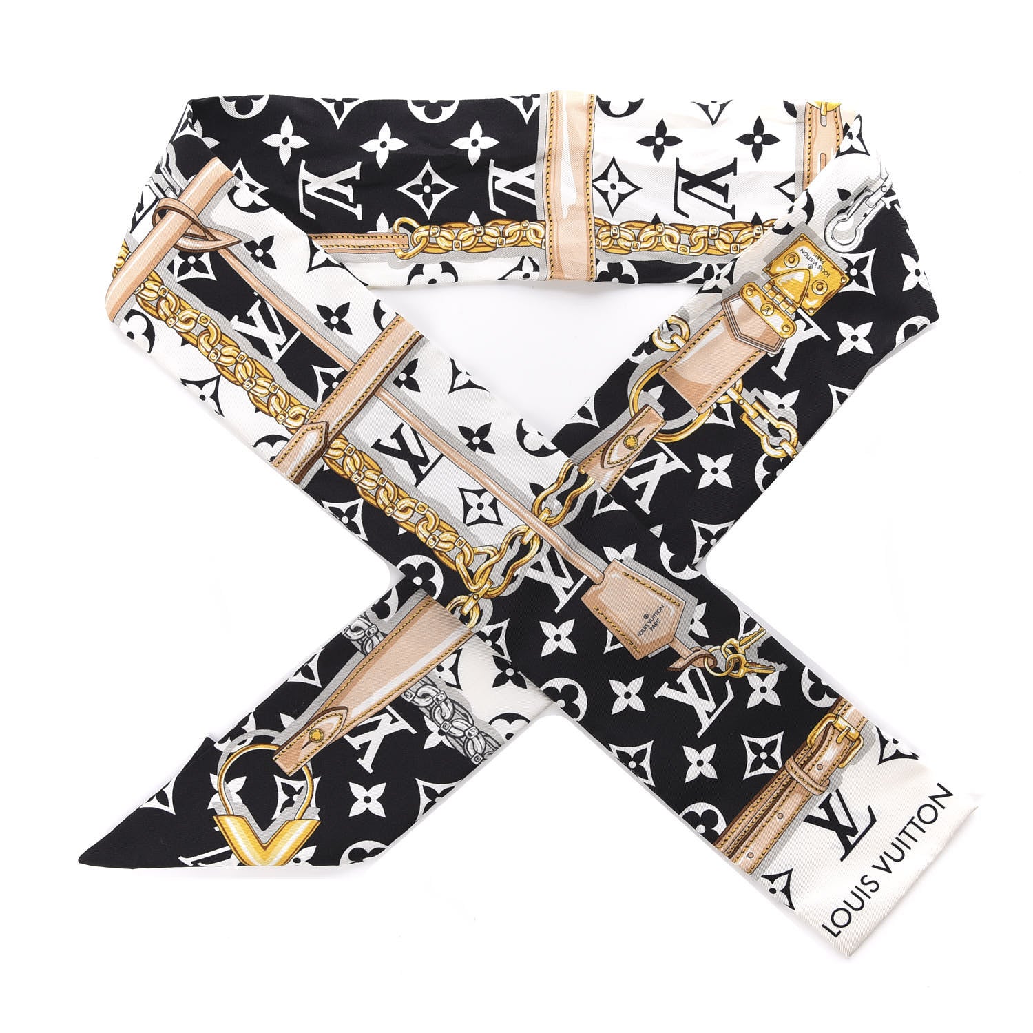 Louis Vuitton Silk Monogram Confidential Bandeau Black 1 of 4