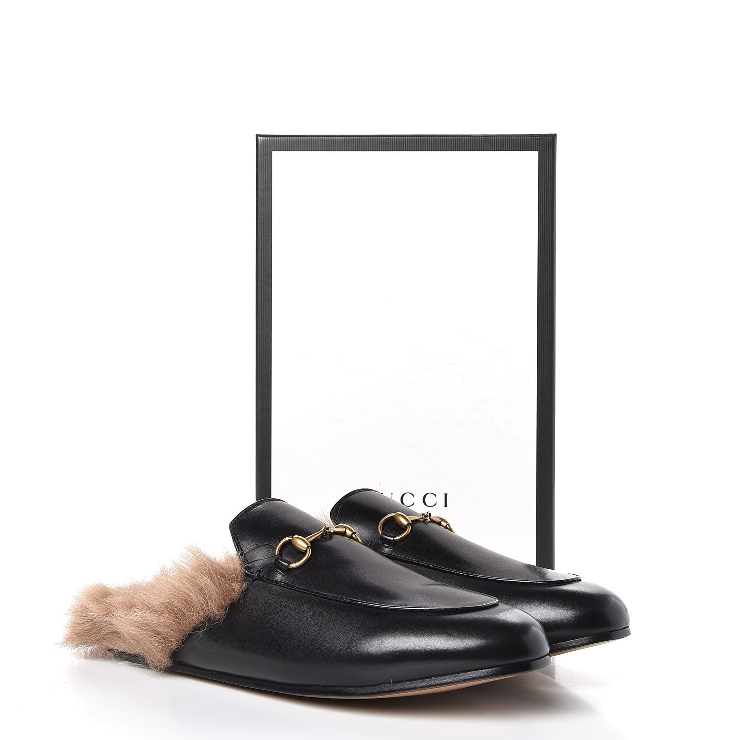 Gucci Calfskin Fur Womens Princetown Slippers 41.5 Black 8 of 8