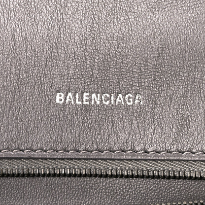 Balenciaga Shiny Calfskin Python Effect Small Hourglass Top Handle Bag Dark Grey Black 6 of 13