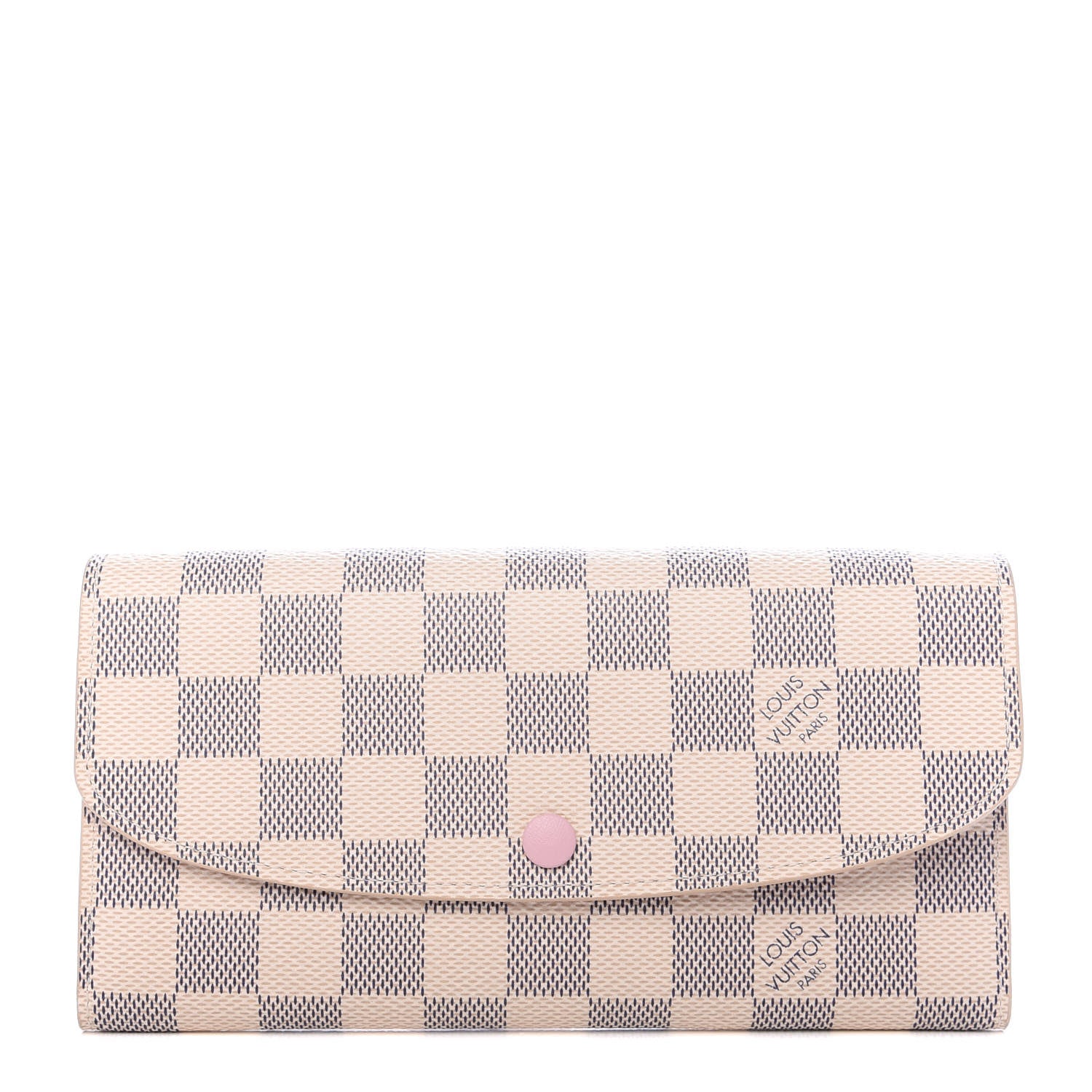 Louis Vuitton Damier Azur Emilie Wallet Rose Ballerine 1 of 7
