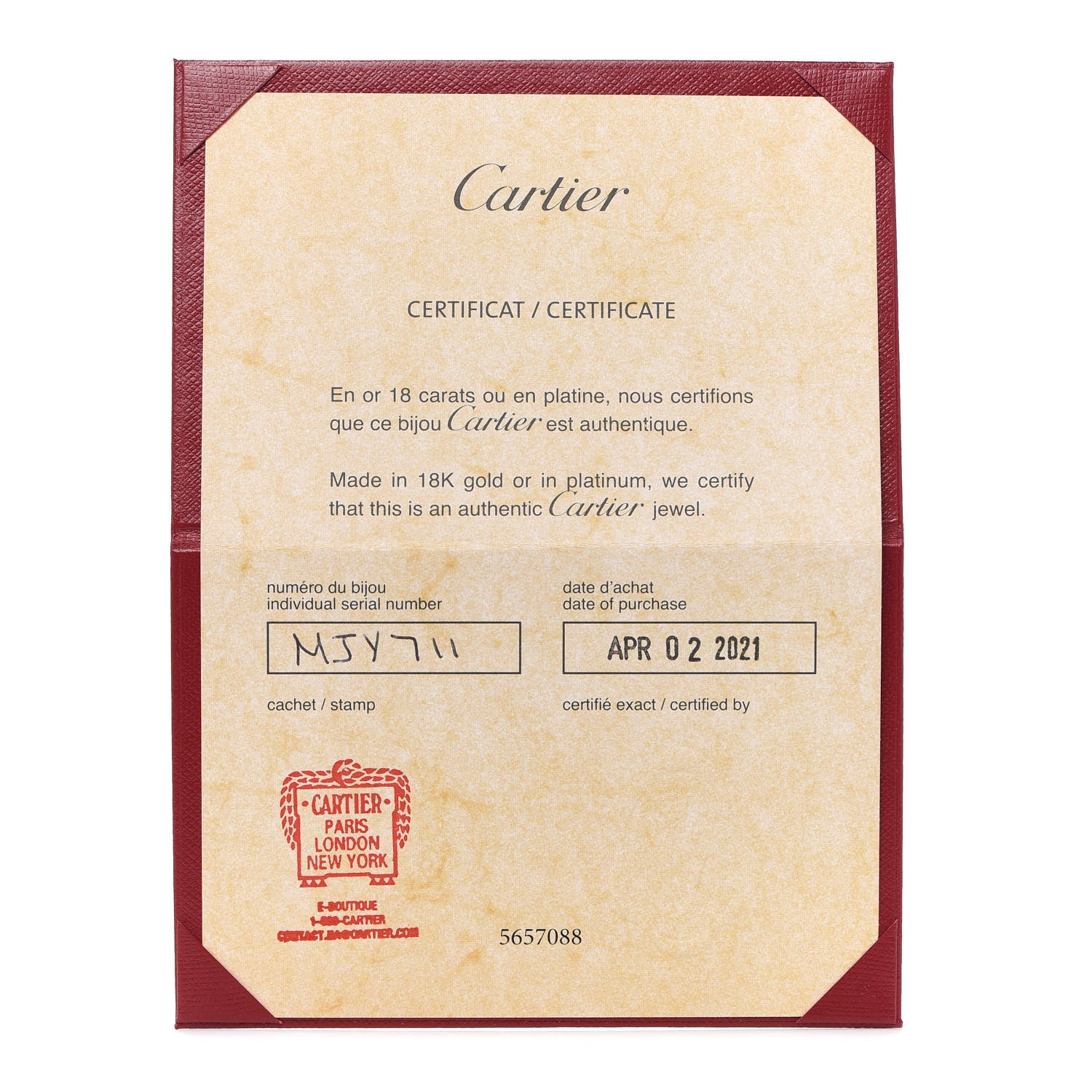 Cartier 18K Yellow Gold 3.5mm LOVE Wedding Band Ring 56 7.5 5 of 6