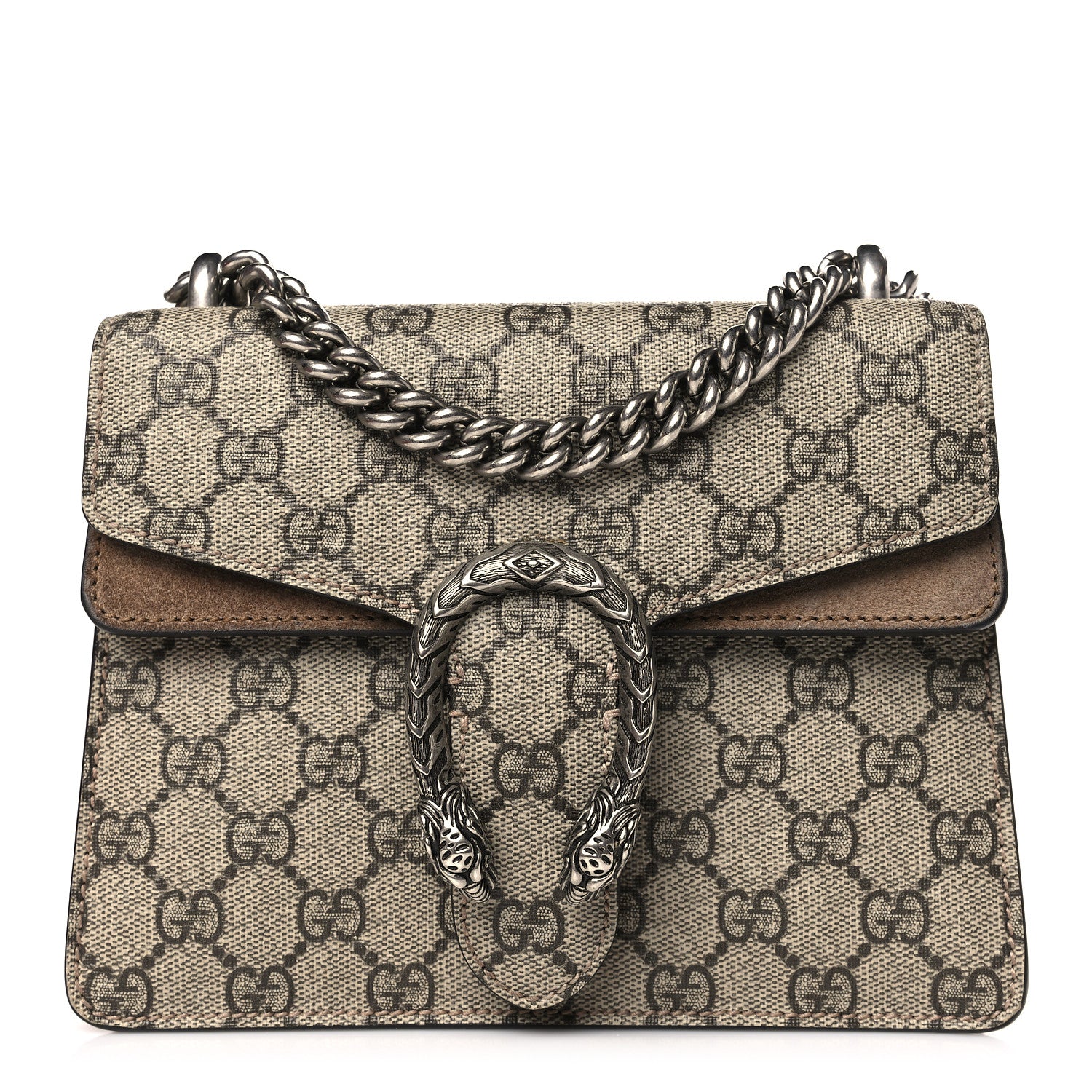 Gucci GG Supreme Monogram Mini Dionysus Shoulder Bag Taupe 1 of 10