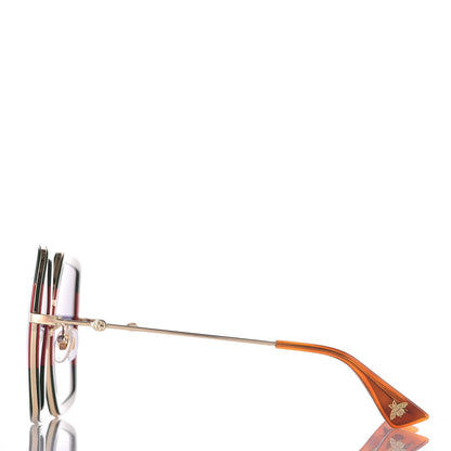 Gucci Square Frame Web GG0106S Sunglasses Tortoise 2 of 9