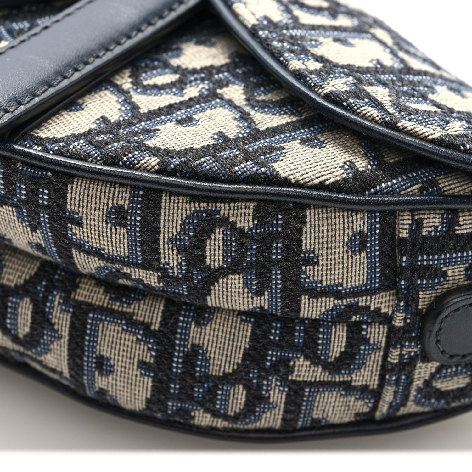 Christian Dior Oblique Mini Saddle Bag Blue 10 of 10