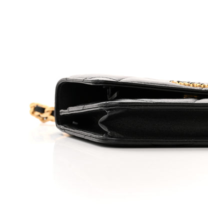Chanel Goatskin Quilted Chanel 19 Wallet On Chain WOC Black 9 of 11