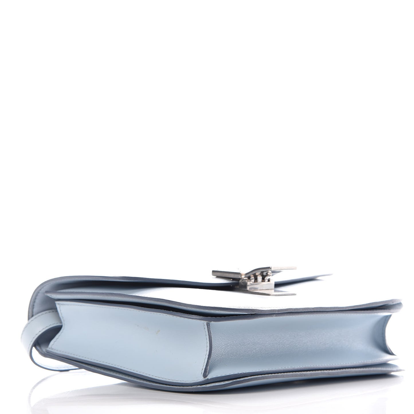 Box Calfskin Medium Classic Box Flap Bag Pale Blue