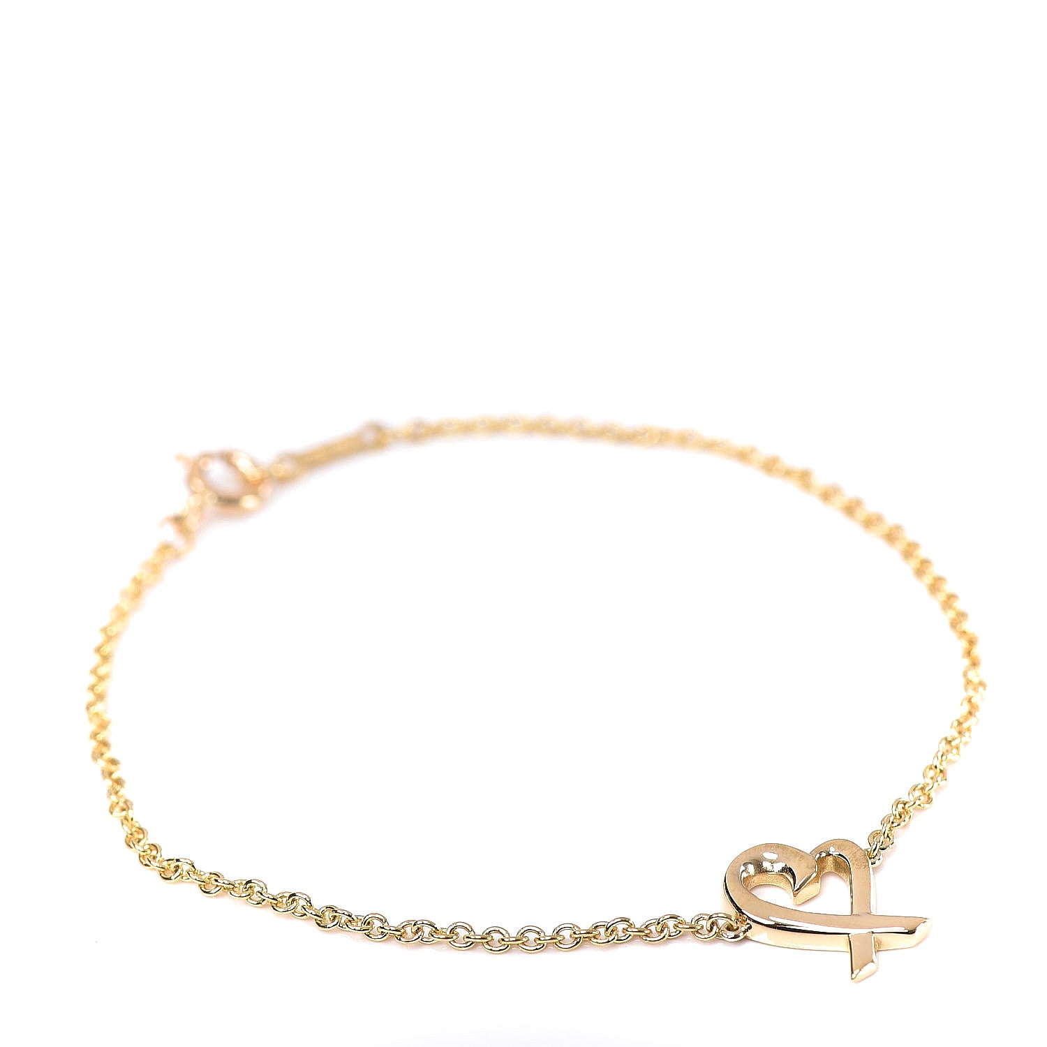 Tiffany 18K Yellow Gold Paloma Picasso Loving Heart Bracelet 1 of 7