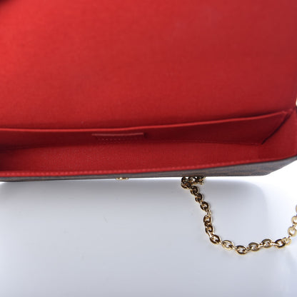 Louis Vuitton Damier Ebene Pochette Felicie Chain Wallet 6 of 9