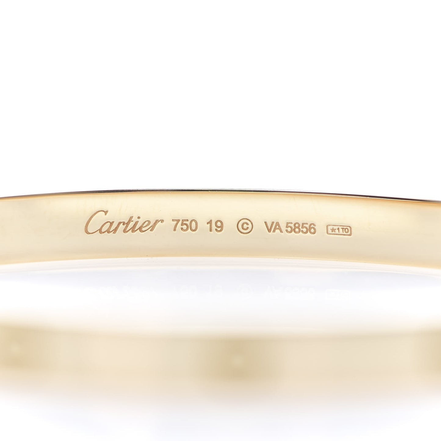 18K Yellow Gold LOVE Bracelet 19