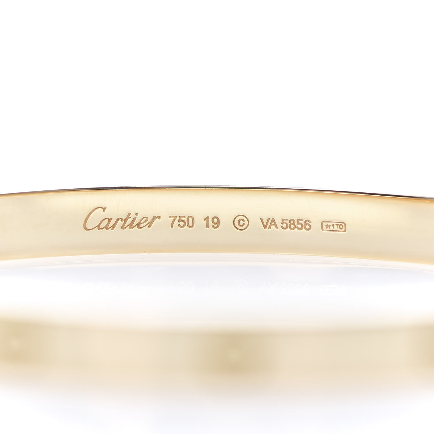 Cartier 18K Yellow Gold LOVE Bracelet 19 4 of 4