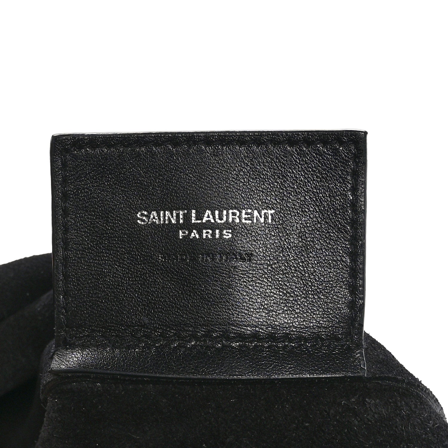 Saint Laurent Calfskin Crocodile Embossed Large Shopper Tote Black 7 of 15