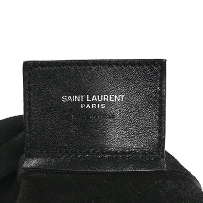 Saint Laurent Calfskin Crocodile Embossed Large Shopper Tote Black 7 of 15