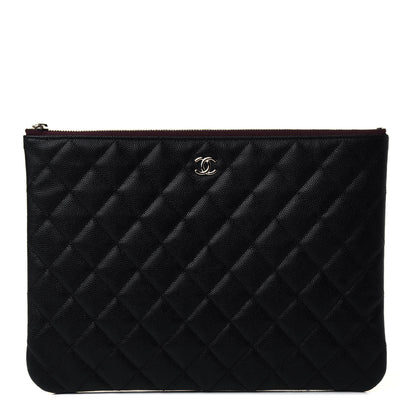 Chanel Caviar Quilted Medium Cosmetic Case Black 1 of 4