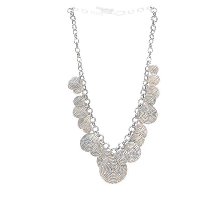 David Yurman Sterling Silver Diamond 32mm Cable Coil Necklace 4 of 6