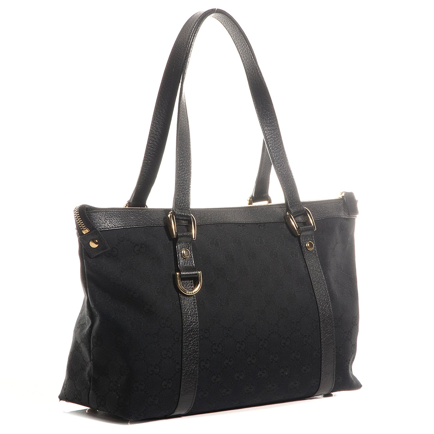 Monogram Medium Abbey Shoulder Bag Black