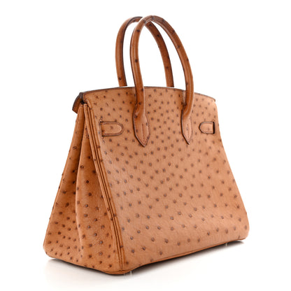 Hermes Ostrich Birkin 30 Gold 4 of 20