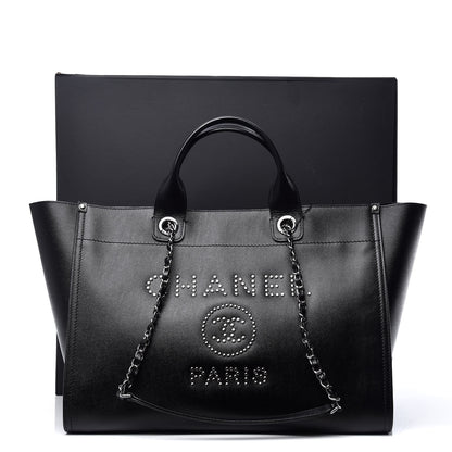Chanel Caviar Large Studded Deauville Tote Black 10 of 10