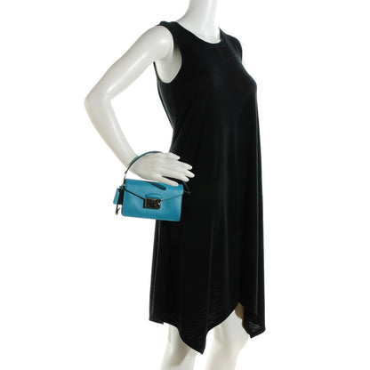 Prada Saffiano Lux Mini Sound Crossbody Bag Turchese 2 of 9