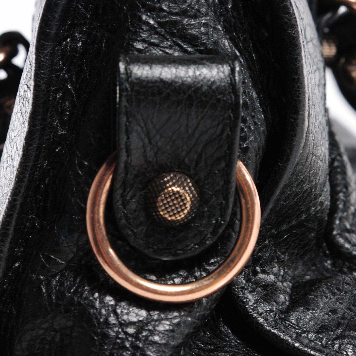 Agneau Giant 12 Rose Gold Hardware Part Time Black