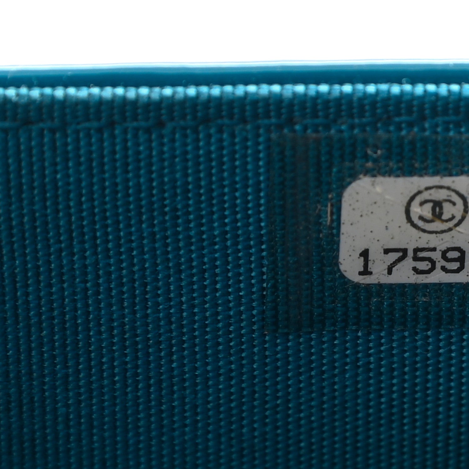 Chanel Patent CC Logo Wallet On Chain WOC Blue 7 of 11