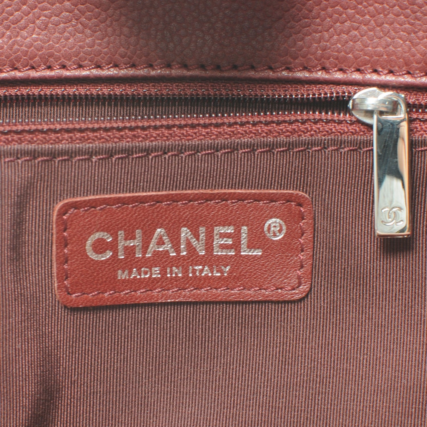 Chanel Caviar Petit Shopping Tote PST Red 6 of 8