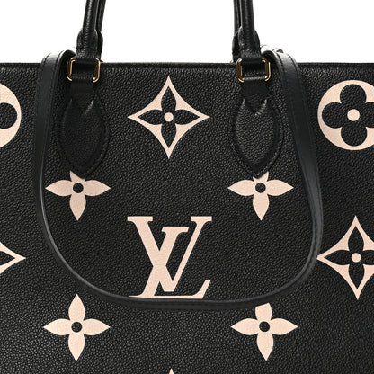 Louis Vuitton Empreinte Monogram Giant Onthego MM Black Beige 7 of 9