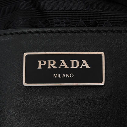 Prada Soft Calf Side Zip Hobo Black 6 of 10