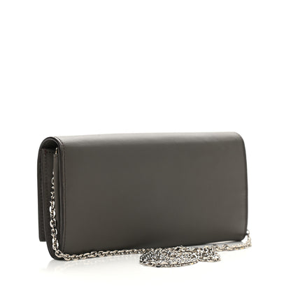 Fendi Vitello Century Lucido Hypnoteyes Studded Continental Wallet On Chain Carbone White Multicolor 2 of 8
