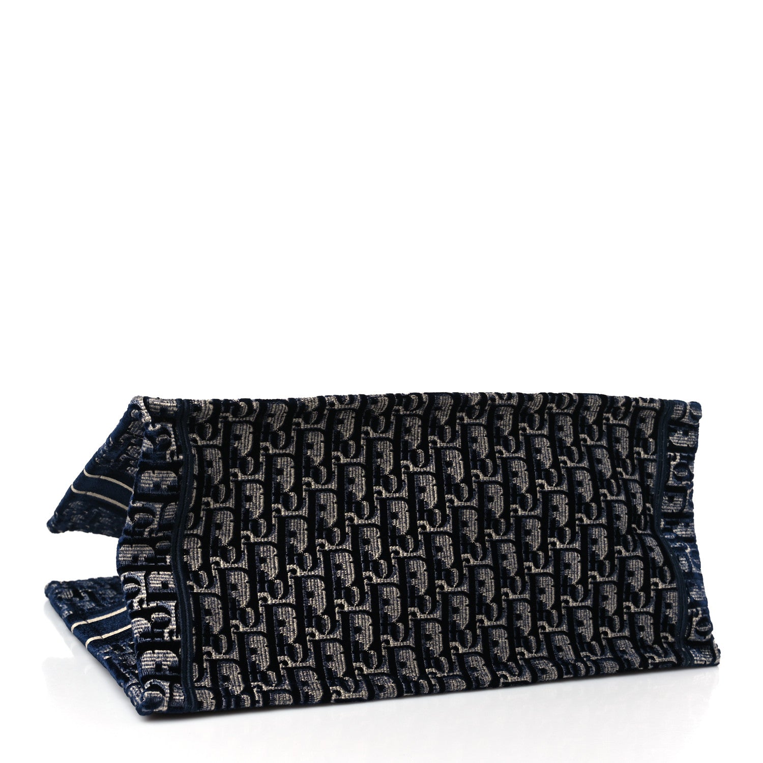 Christian Dior Oblique Velvet Medium Book Tote Blue Multicolor 4 of 10