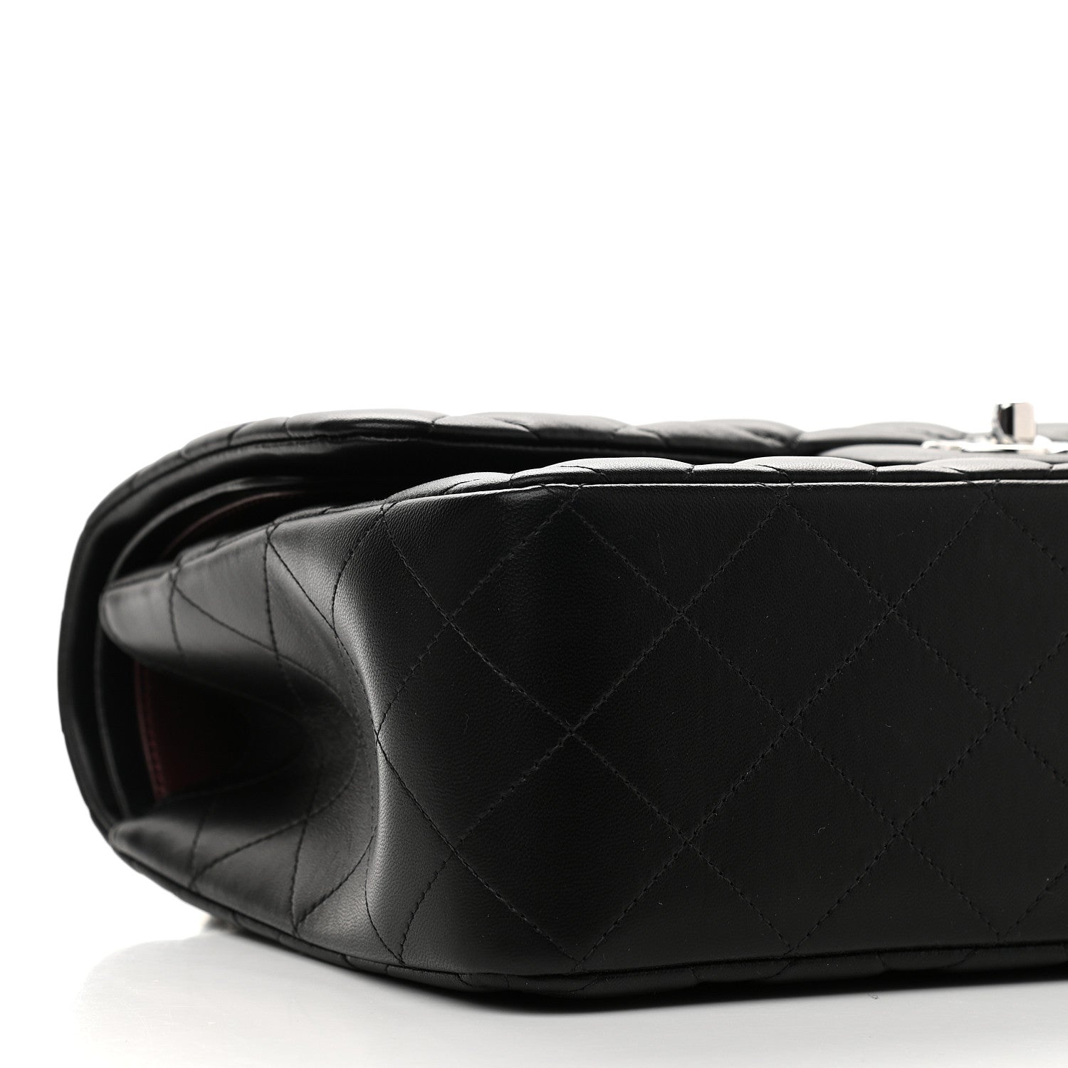 Chanel Lambskin Quilted Jumbo Double Flap Black 8 of 9