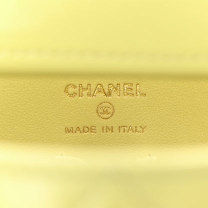 Chanel Shiny Lambskin Quilted Chain Top Handle Vanity With Chain Light Green 6 of 11