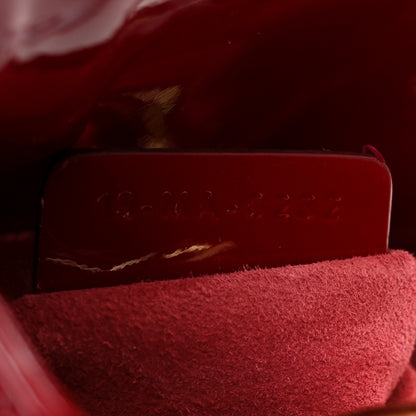 Christian Dior Patent Cannage Mini Lady Dior Red 6 of 9