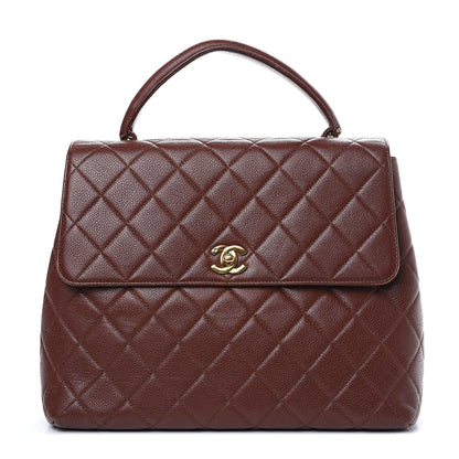 Chanel Caviar Quilted Jumbo Kelly Flap Brown 1 of 16