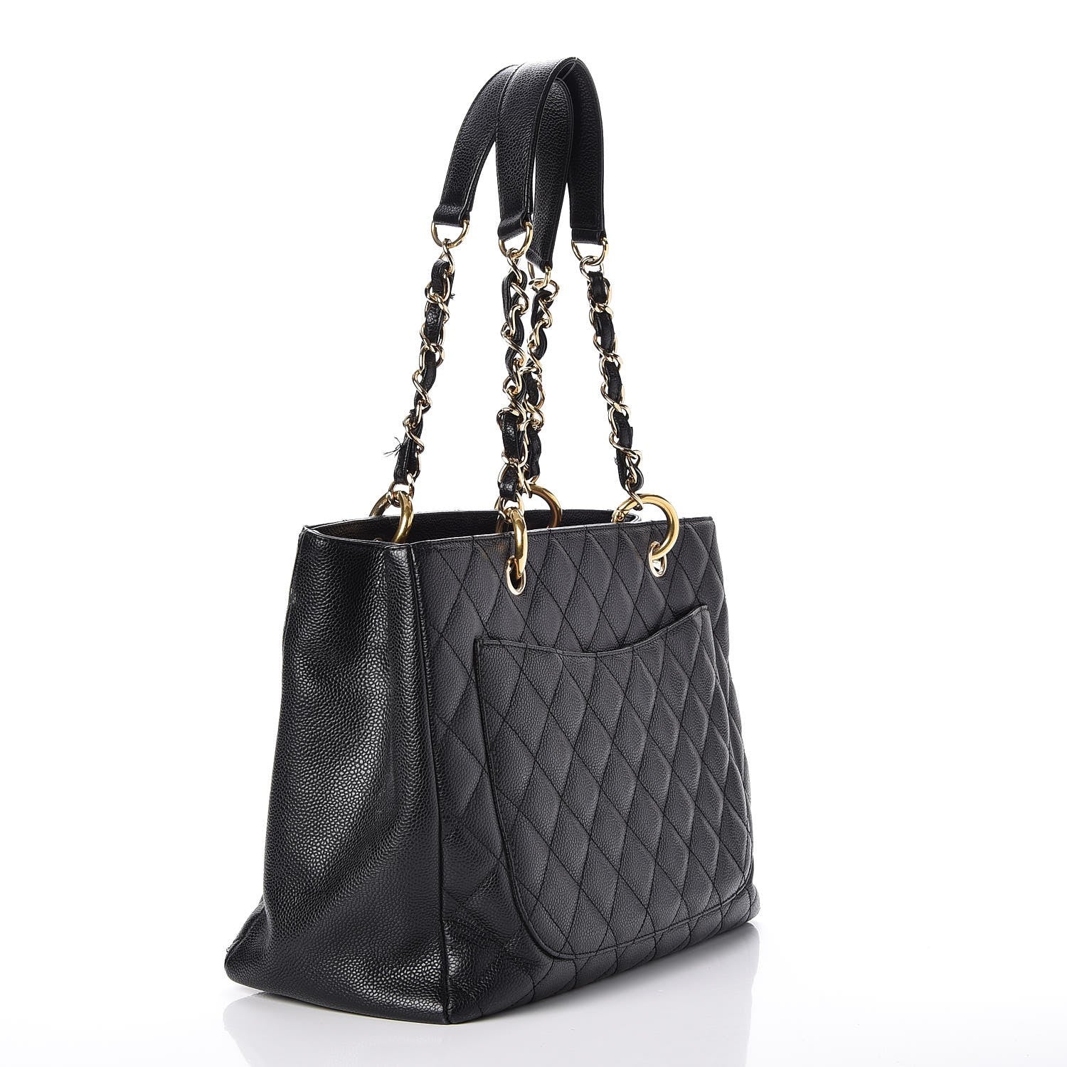 Chanel Caviar Quilted Grand Shopping Tote GST Black 3 of 10