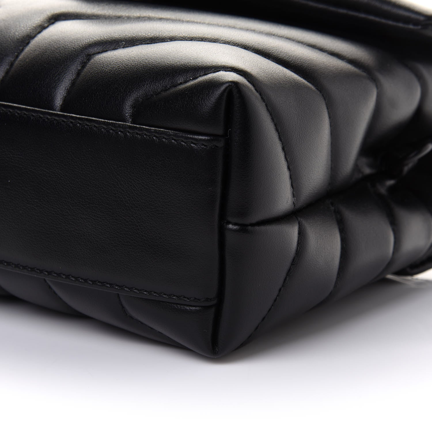 Saint Laurent Calfskin Y Quilted Monogram Toy Loulou Crossbody Bag Black 6 of 11
