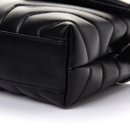 Saint Laurent Calfskin Y Quilted Monogram Toy Loulou Crossbody Bag Black 6 of 11