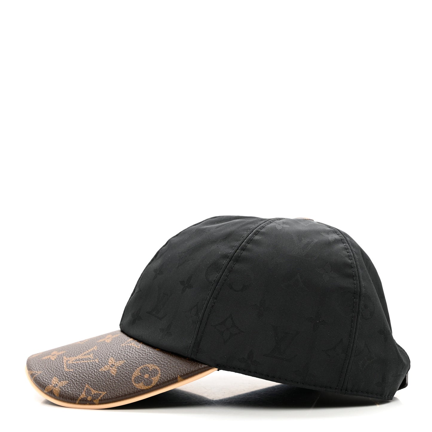 Polyester Silk Monogram LV Get Ready Cap L Black